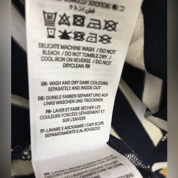 BODEN Marcia Stripe Jersey Shirt Dress, Navy /Ivory Size 10P - Picture 13 of 15